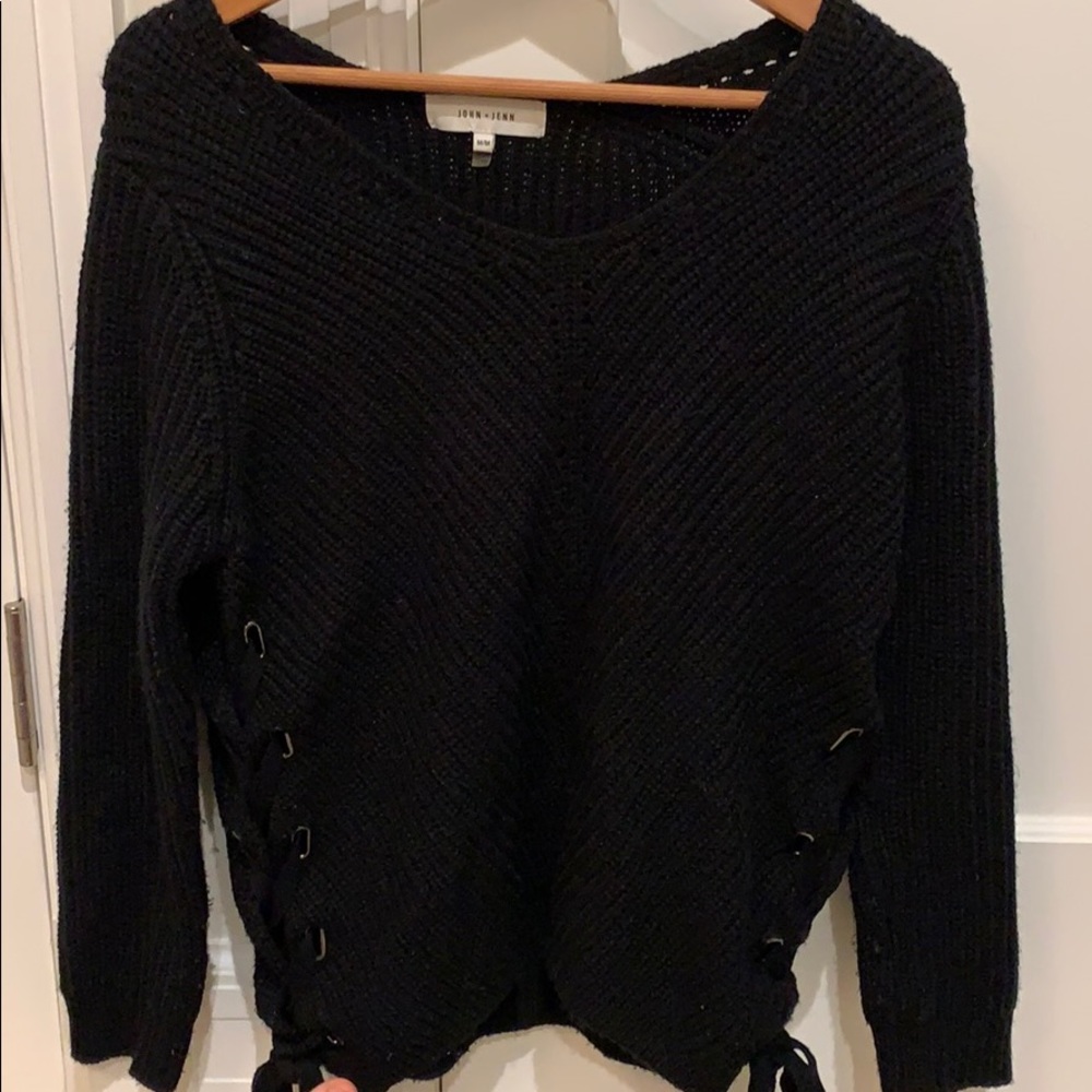 stylish detailed black sweater